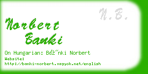 norbert banki business card